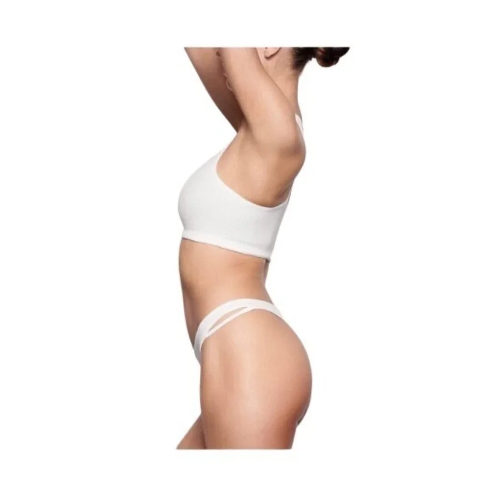 SKIMS Soft Lounge Cut‎ Out Racerback Bralette Marble 3X
